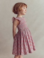 Boden Pink Bow Back Flutter Sleeve Dress - Image 5 of 8