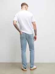 River Island Blue Slim Fit Light Wash Jeans - Image 3 of 4