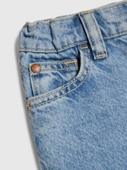 River Island Blue Regular Fit Washed Denim Shorts - Image 5 of 6