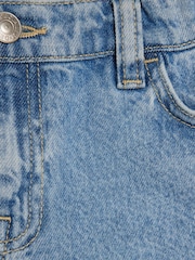 River Island Blue Regular Fit Washed Denim Shorts - Image 6 of 6
