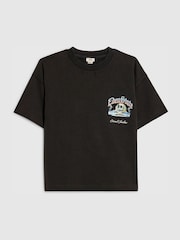 River Island Black Oversized Skull Washed T-Shirt - Image 2 of 4