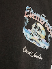 River Island Black Oversized Skull Washed T-Shirt - Image 3 of 4