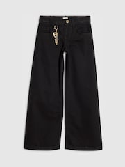 River Island Black Wide Fit Clean Jeans - Image 1 of 3