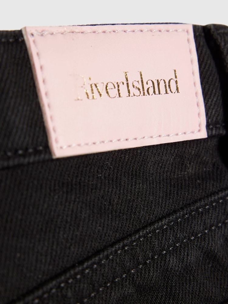 River Island Black Wide Fit Clean Jeans - Image 3 of 3
