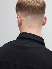 River Island Black Regular Fit Linen Blend Shirt - Image 4 of 4