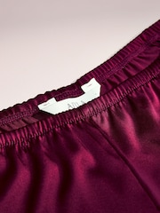 AIYLA Burgundy Red Lace & Silk Shorts - Image 7 of 8