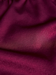 AIYLA Burgundy Red Lace & Silk Shorts - Image 8 of 8
