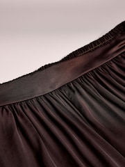 AIYLA Chocolate Brown Premium Satin Trousers - Image 7 of 9