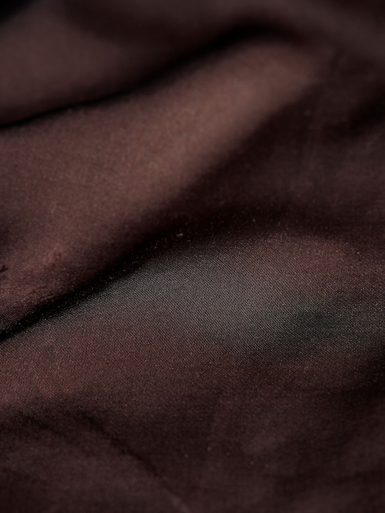 AIYLA Chocolate Brown Premium Satin Trousers - Image 9 of 9
