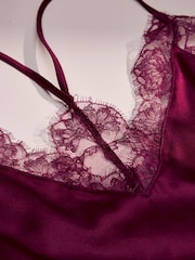 AIYLA Burgundy Red Lace & Silk Camisole - Image 7 of 9