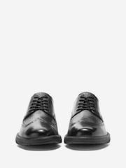 Cole Haan Black Grand Plus Wingtip Oxford Shoes - Image 2 of 6
