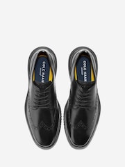 Cole Haan Black Grand Plus Wingtip Oxford Shoes - Image 4 of 6