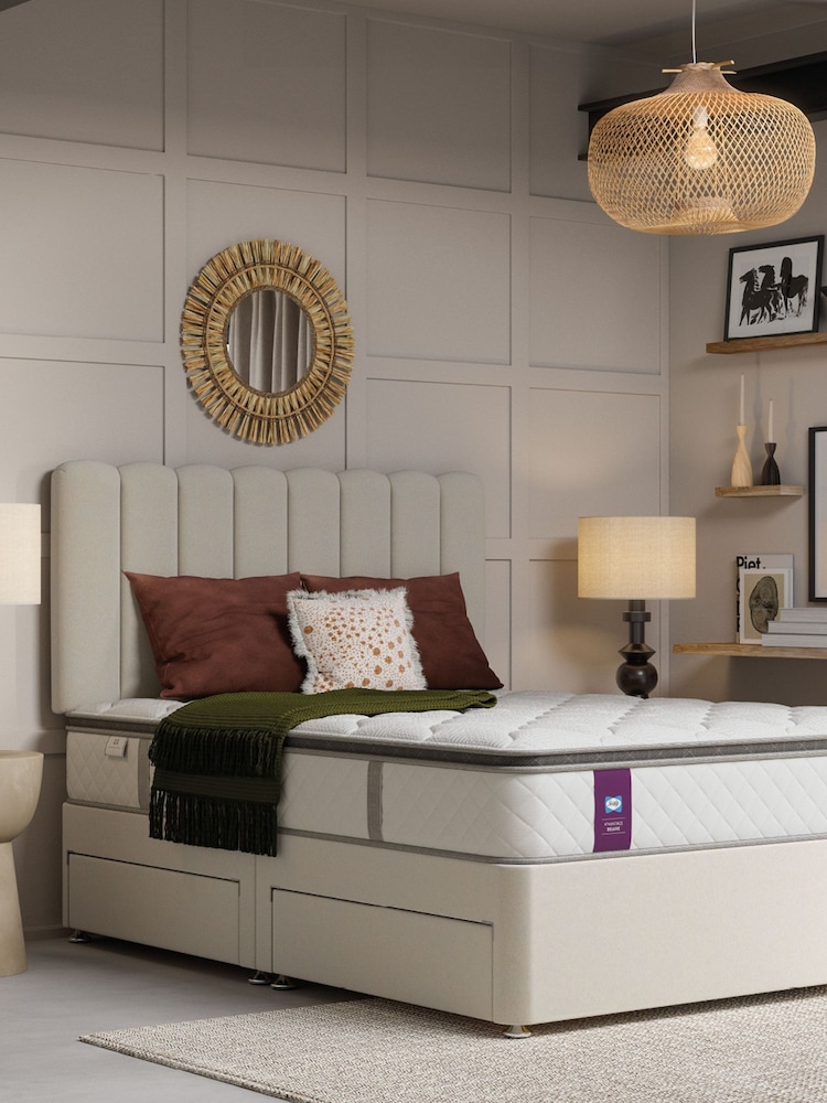 Sealy Silver Fox Advantage Deluxe Latex Drawer Divan Set - Image 1 of 6 Sealy Silver Fox Advantage Deluxe Latex Drawer Divan Set - Image 1 of 6