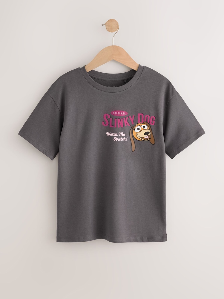 Grey Slinky Oversized Toy Story Graphic Print T-Shirt (3-16yrs) - Image 1 of 4 Grey Slinky Oversized Toy Story Graphic Print T-Shirt (3-16yrs) - Image 1 of 4
