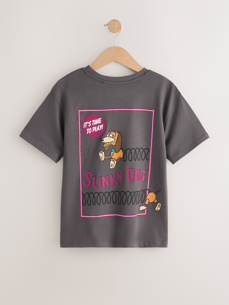 Grey Slinky Oversized Toy Story Graphic Print T-Shirt (3-16yrs) - Image 2 of 4 Grey Slinky Oversized Toy Story Graphic Print T-Shirt (3-16yrs) - Image 2 of 4