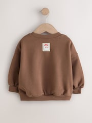 Brown Christmas Slogan Crew Neck Sweatshirt (3mths-7yrs) - Image 5 of 8