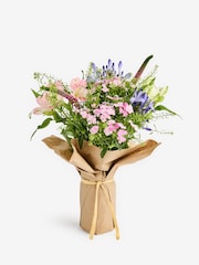Summer Posy with Veronica and Brodea Fresh Flower Bouquet With Vase - Image 2 of 5