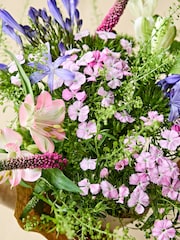 Summer Posy with Veronica and Brodea Fresh Flower Bouquet With Vase - Image 5 of 5
