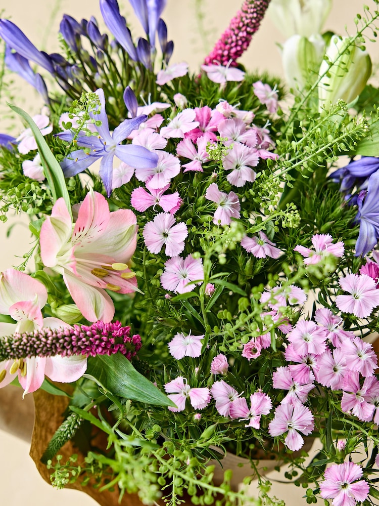 Summer Posy with Veronica and Brodea Fresh Flower Bouquet With Vase - Image 5 of 5
