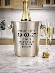 Personalised Personalised Anniversary Stainless Steel Ice Bucket Gift Set by PMC - Image 2 of 3