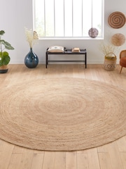 La Redoute Intérieurs Beige Aftas Round Jute Rug - Image 1 of 2