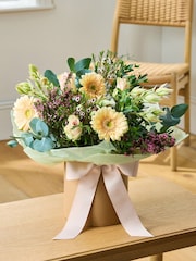 Summer Pastel Mix Flower Bouquet in Hatbox - Image 1 of 4