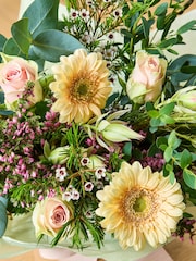 Summer Pastel Mix Flower Bouquet in Hatbox - Image 2 of 4
