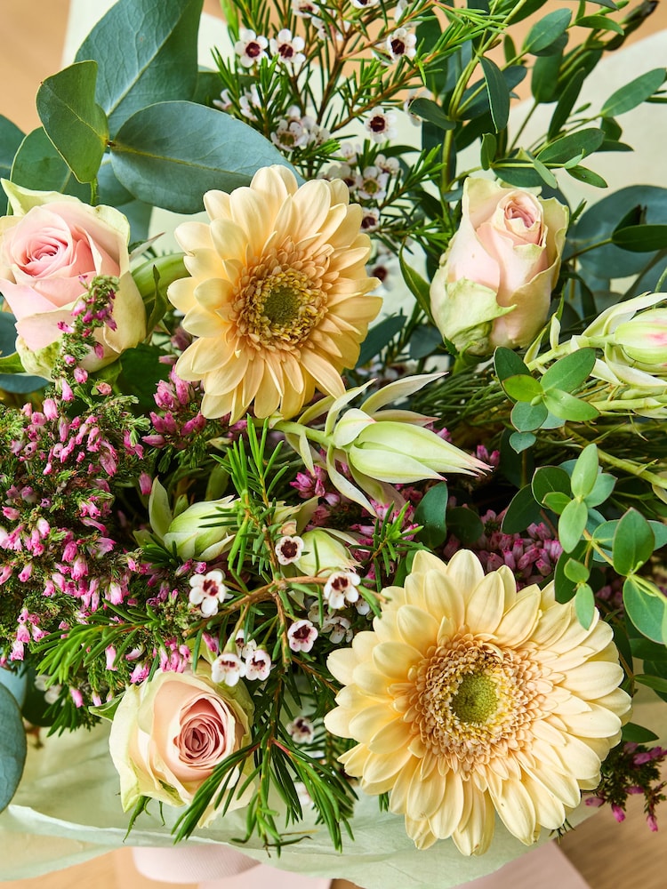 Summer Pastel Mix Flower Bouquet in Hatbox - Image 2 of 4
