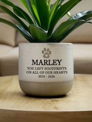 Personalised Personalised Pet Memorial Flecked Plant Pot by PMC - Image 3 of 3