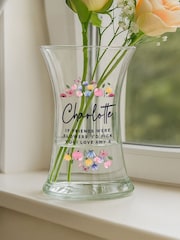 Personalised Personalised Flowers Waisted Vase by PMC - Image 1 of 3