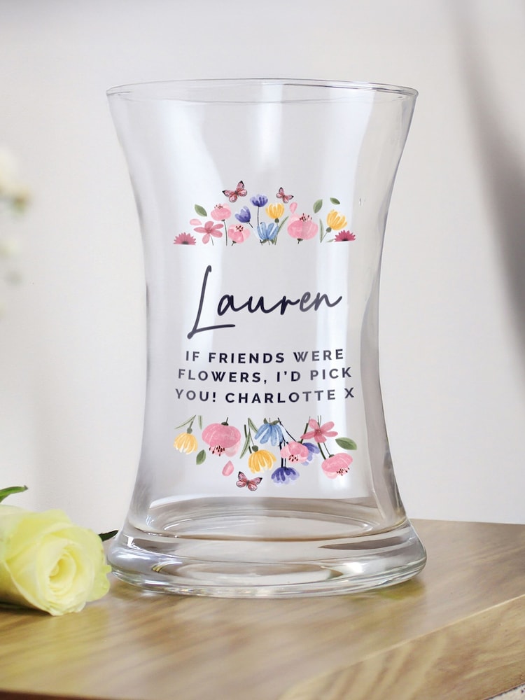 Personalised Personalised Flowers Waisted Vase by PMC - Image 2 of 3
