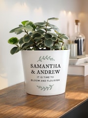 Personalised Personalised Wreath Plant Pot by PMC - Image 1 of 3