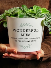 Personalised Personalised Wreath Plant Pot by PMC - Image 3 of 3