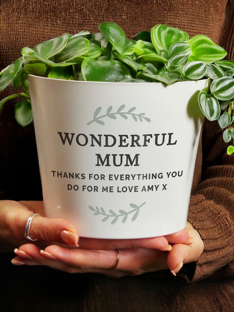 Personalised Personalised Wreath Plant Pot by PMC - Image 3 of 3