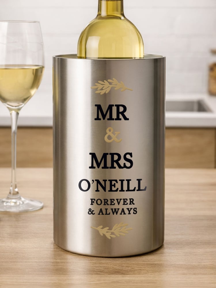 Personalised Personalised Wedding Wine Cooler by PMC - Image 3 of 3