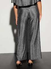 Silver Wide Leg Lurex Trousers - Image 3 of 7