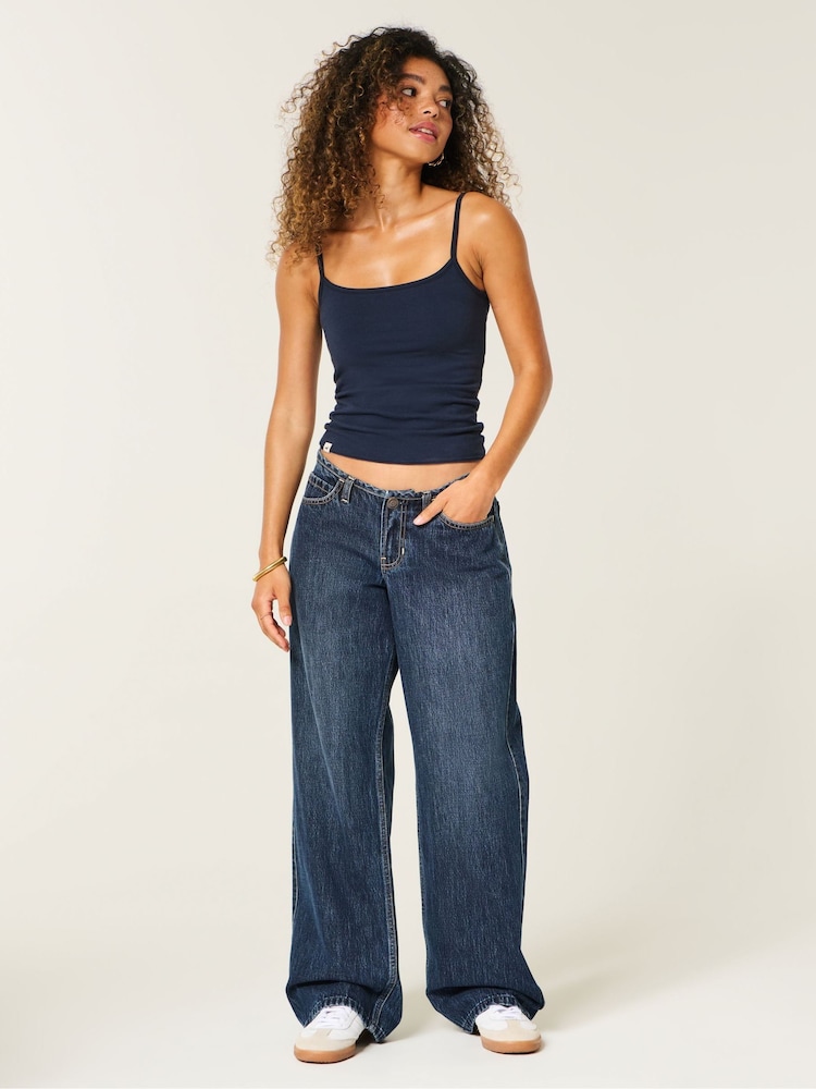 Hollister Blue Ultra Low Rise Baggy Jeans - Image 2 of 3