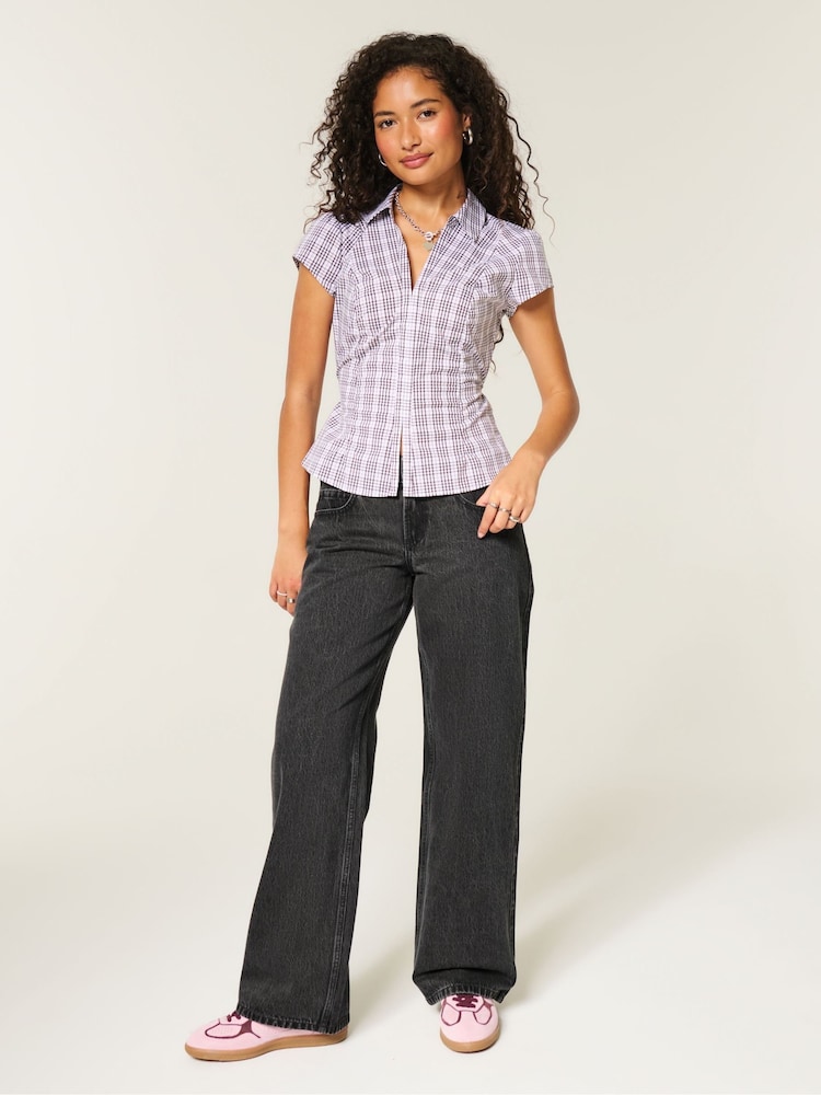 Hollister Black Low Rise Baggy Jeans - Image 2 of 4