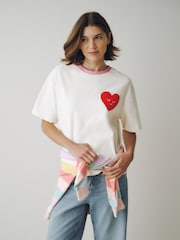 Little Bird by Jools Oliver White Boxy T-Shirt - Image 1 of 4