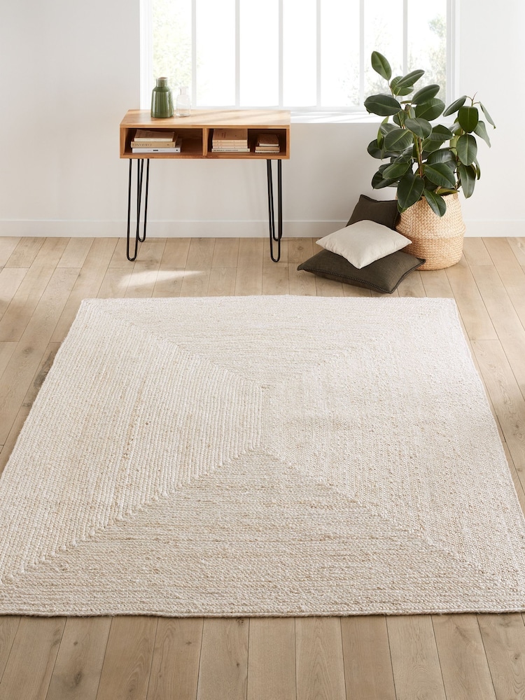 La Redoute Intérieurs Bleached Aftas Bleached Jute Rug - Image 1 of 4