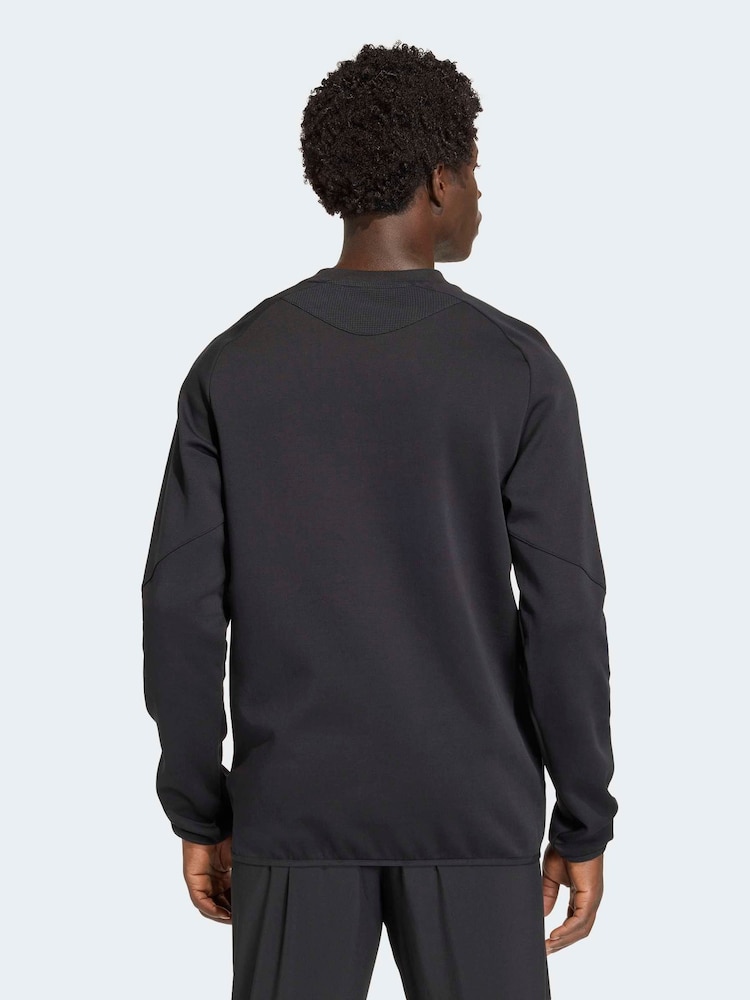 adidas Black Tiro Travel Crew Neck Sweatshirt - Image 2 of 7
