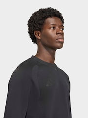 adidas Black Tiro Travel Crew Neck Sweatshirt - Image 5 of 7