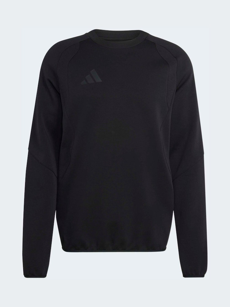 adidas Black Tiro Travel Crew Neck Sweatshirt - Image 7 of 7