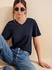 Friends Like These Navy V-Neck T-Shirt - Image 1 of 5