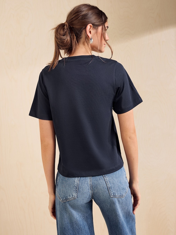 Friends Like These Navy V-Neck T-Shirt - Image 5 of 5