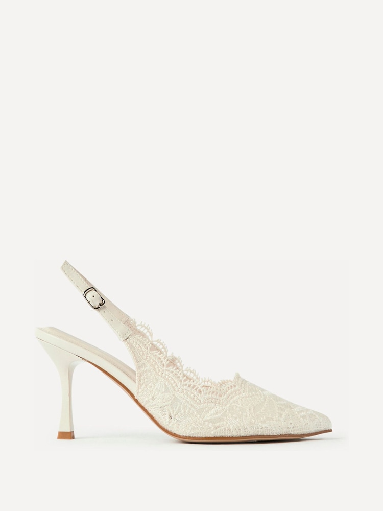 Argint/Argintiu - Linzi Serenity Lace Court Heels - Imaginea 2 din 4