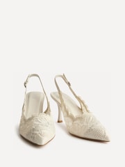 Argint/Argintiu - Linzi Serenity Lace Court Heels - Imaginea 3 din 4