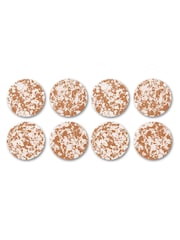 Curateology Set of 8 Caramel and White Rock Coasters - Image 2 of 3