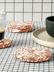 Curateology Set of 8 Caramel and White Rock Coasters - Image 3 of 3