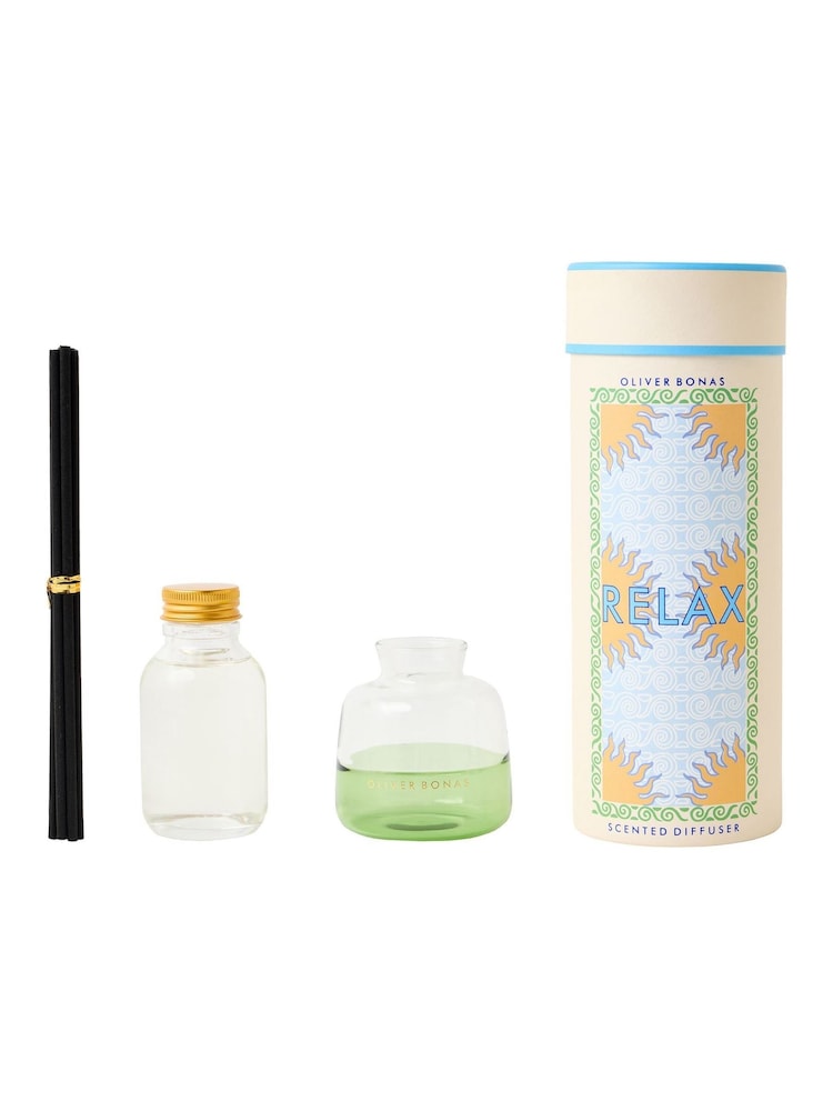 Oliver Bonas Blue Relax White Jasmine Scented Reed Diffuser - Image 4 of 4